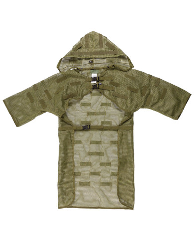 Mesh Coat with loops,  for camouflage, OD green