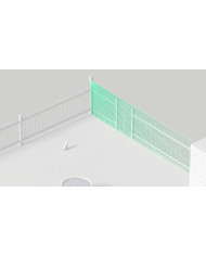 Melns kustību sensors ar elegantu dizainu, paredzēts iekštelpu uzraudzībai un drošībai.