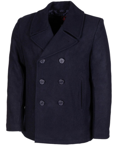 US Pea Coat, blue, with blue buttons