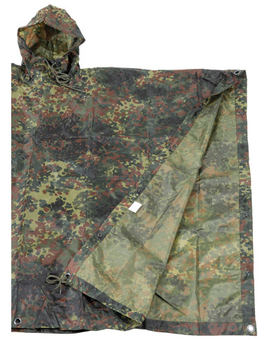 Poncho, Rip Stop, flecktarn, ca. 144 x 223 cm
