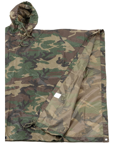 Poncho, Rip Stop, woodland, ca. 144 x 223 cm