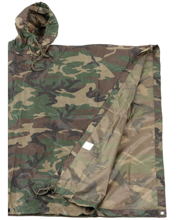 Poncho, Rip Stop, woodland, ca. 144 x 223 cm