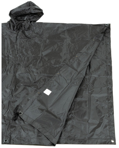 Poncho, Rip Stop, black, ca. 144 x 223 cm