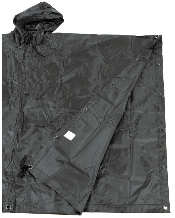 Poncho, Rip Stop, black, ca. 144 x 223 cm