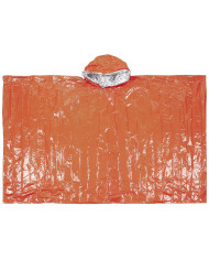 Emergency Poncho, orange, one side aluminium-coated