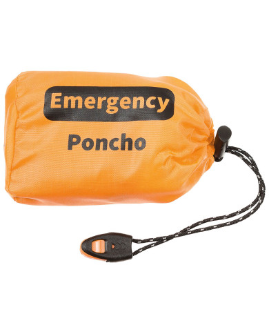 Emergency Poncho, orange, one side aluminium-coated