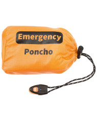 Emergency Poncho, orange, one side aluminium-coated