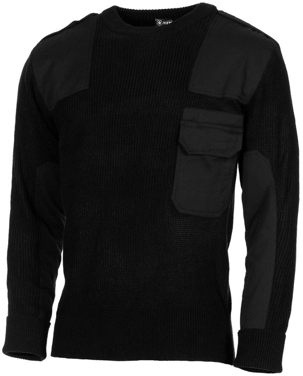 BW Pullover, with chest pocket,  black