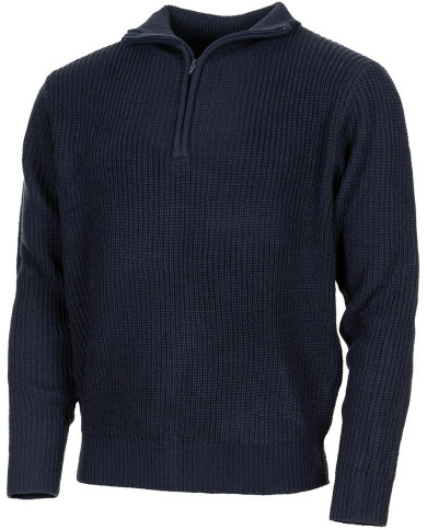 Pullover, "Troyer", navy blue, with zip