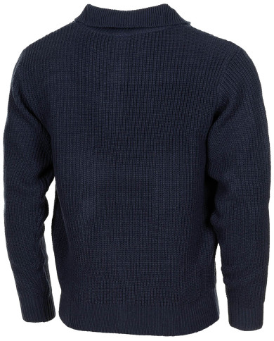 Pullover, "Troyer", navy blue, with zip