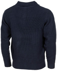 Pullover, "Troyer", navy blue, with zip