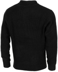 Pullover, "Troyer", black, with zip