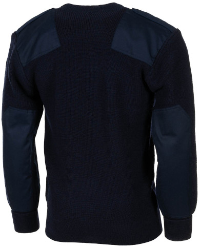 BW Pullover, with chest pocket,  blue