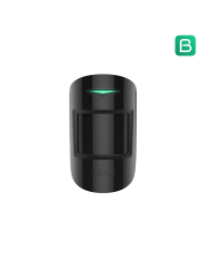 Melns kustību sensors ar modernu dizainu, paredzēts drošības sistēmām un mājas automatizācijai.