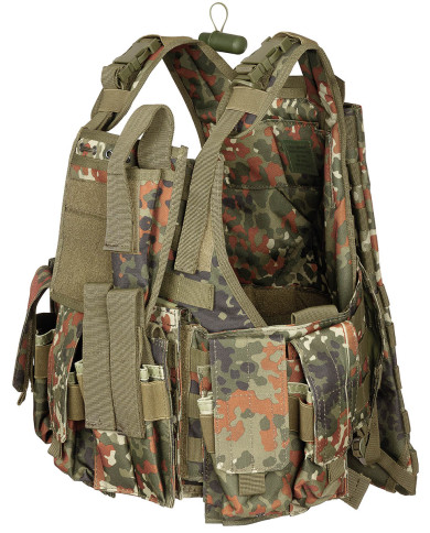 Vest, "Ranger", several pouches, flecktarn