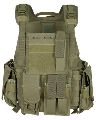 Vest, "Ranger", several pouches, OD green