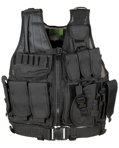 Vest, "USMC", with belt, black