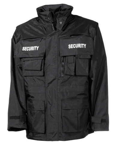 Jacket, "Security", black, waterproof, antistatic