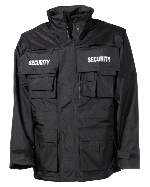 Jacket, "Security", black, waterproof, antistatic