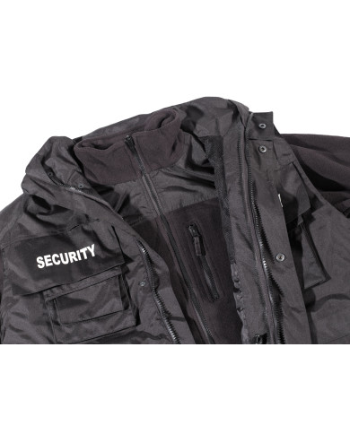 Jacket, "Security", black, waterproof, antistatic