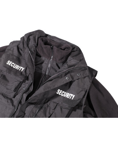 Jacket, "Security", black, waterproof, antistatic