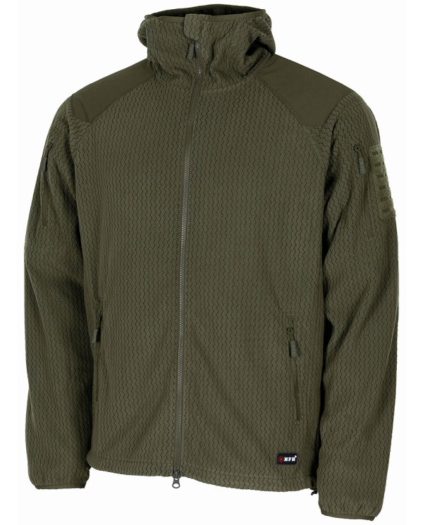 Fleece Jacket, "ViperGrid", OD green