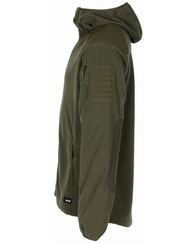 Fleece Jacket, "ViperGrid", OD green