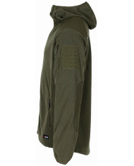 Fleece Jacket, "ViperGrid", OD green