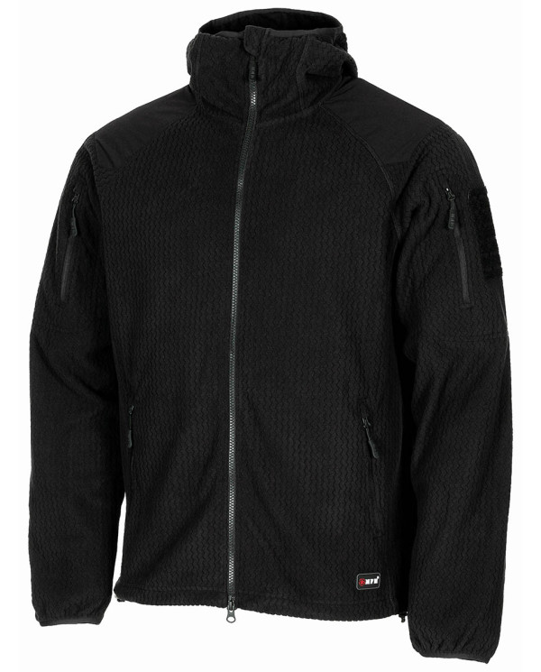 Fleece Jacket, "ViperGrid", black