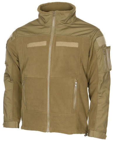 Fleece Jacket, "Combat", coyote tan