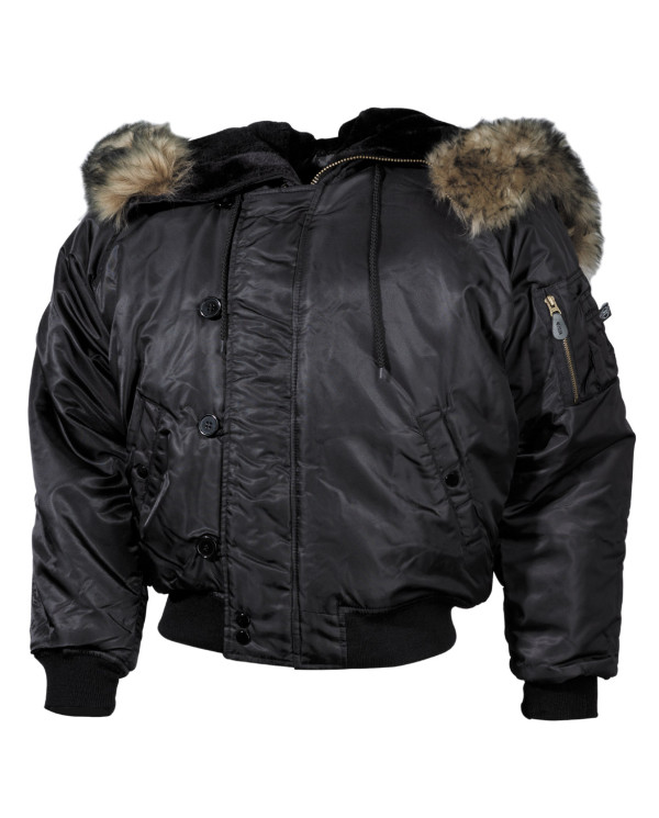 US Polar Jacket, N2B, black, thick lining