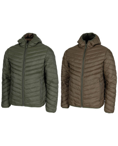 Thermal Jacket, reversible,  quilted, OD green/brown