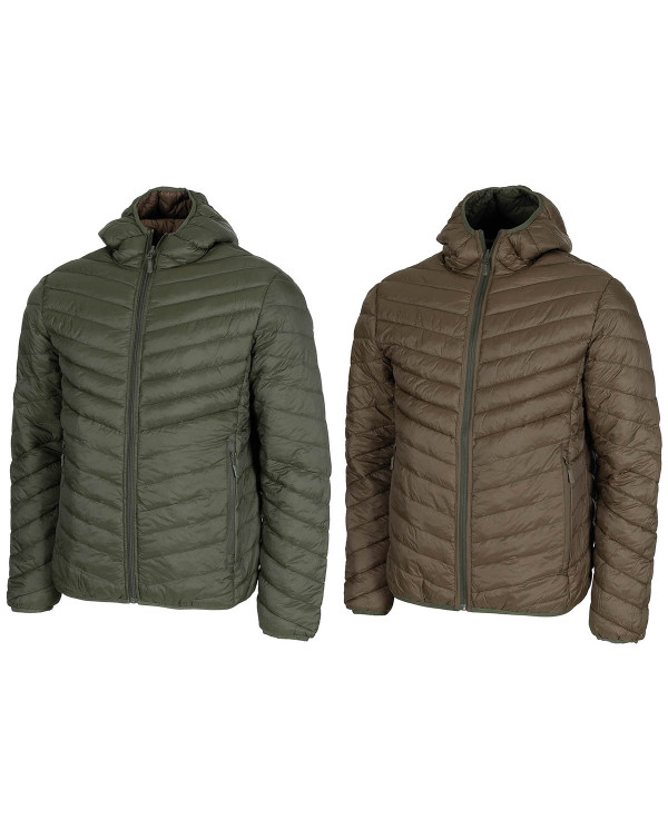 Thermal Jacket, reversible,  quilted, OD green/brown