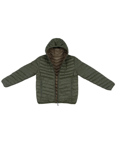 Thermal Jacket, reversible,  quilted, OD green/brown