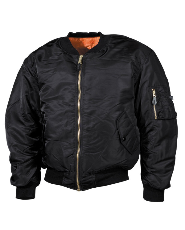 US Flight Jacket, MA1,  black, large sizes