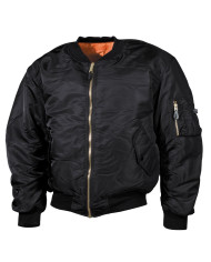 US Flight Jacket, MA1,  black, large sizes