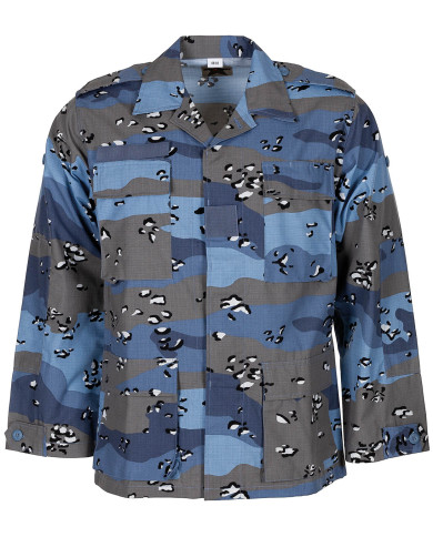 US BDU Field Jacket, Rip Stop, chocolate chip blue camo