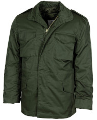 US Field Jacket M65, OD green, with detach. quilted lining