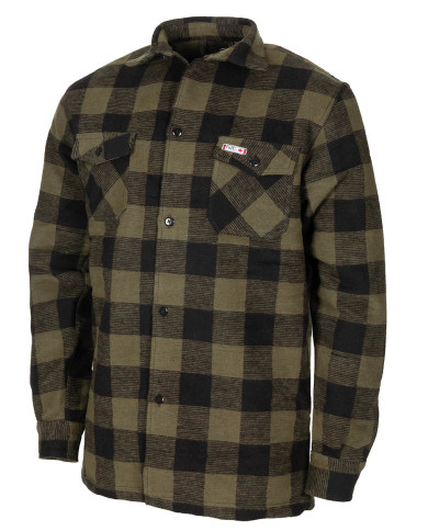 Shirt, lumberjack, OD green-black, chequered