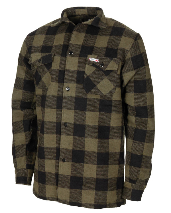 Shirt, lumberjack, OD green-black, chequered