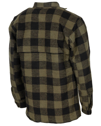 Shirt, lumberjack, OD green-black, chequered