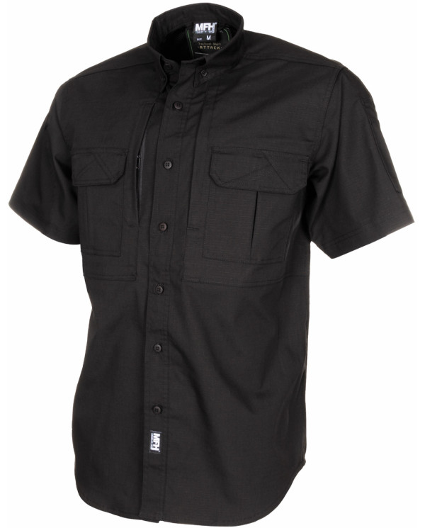 Shirt,"Attack", short-sleeved, black, Teflon, Rip Stop