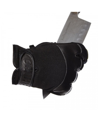 "Rhino Duty" cimdi bez pirkstu kauliņu aizsardzības - pretgriezuma aizsardzība L5